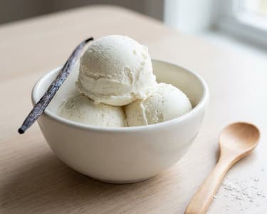 Creamy Quark Ice Cream with Vanilla
