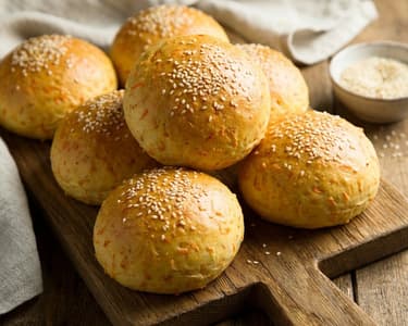 Juicy Carrot Burger Buns