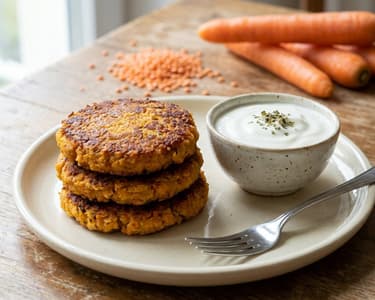 Crispy Red Lentil Patties | High-Protein & Vegetarian