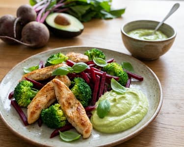Chicken Salad with Avocado Pesto