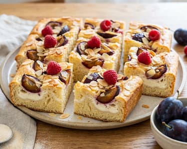Juicy Yogurt Cake with Summer Fruits and Quark