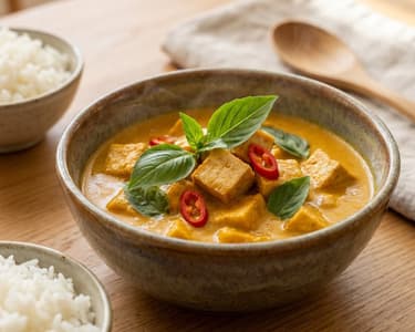 Vegetarian Pumpkin Curry with Tofu