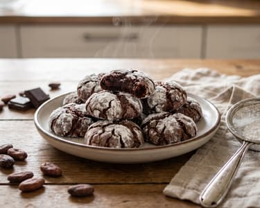 Schokoladen-Crinkle-Kekse