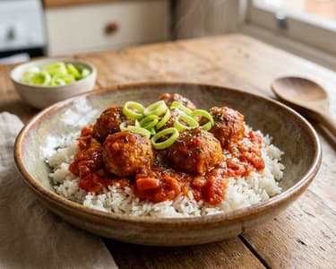Smoked Tofu Balls in Tomato Sauce