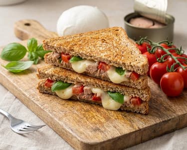 Quick Tuna Toasts with Mozzarella