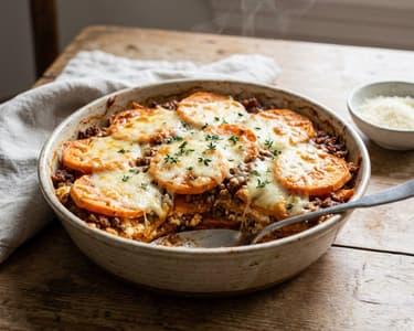 Sweet Potato Lasagna with Minced Beef
