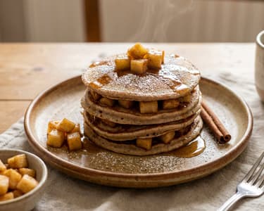 Pancakes with Cinnamon and Apples | Healthy Breakfast