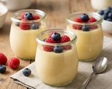 Creamy Egg Yolk Pudding with Vanilla & Coconut