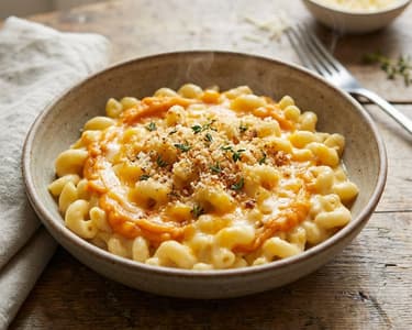 Mac 'n' Cheese mit Süßkartoffel-Püree