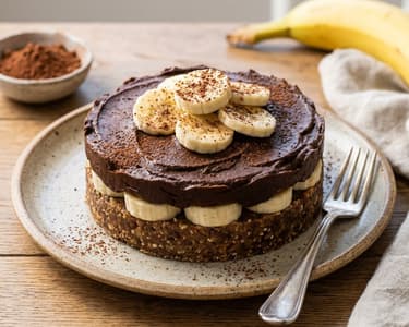 No-Bake Banana Peanut Cake