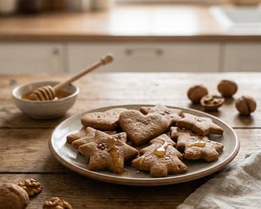 Healthy Spelt Gingerbread with Honey & Walnuts