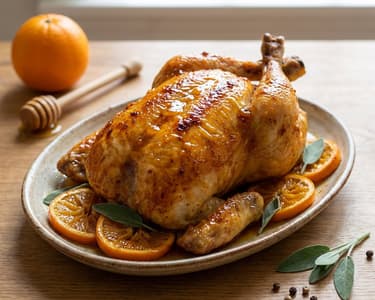 Juicy Orange-Honey Chicken with Sage