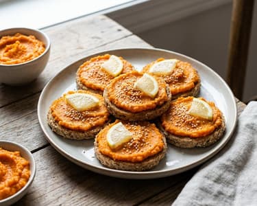 Carrot Spread Canapés | Healthy Snack
