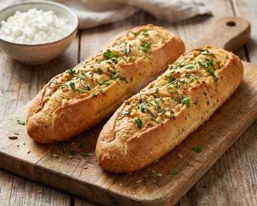 Crispy Low Carb Garlic Baguettes | Protein-rich & Quick
