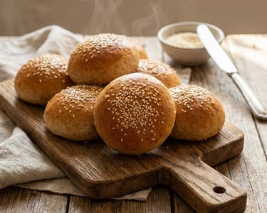 Juicy Quark Rolls with Whole Wheat Rye Flour | Protein-rich & Healthy