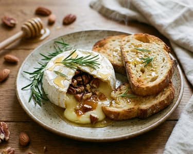 Stuffed Camembert with Nut Filling