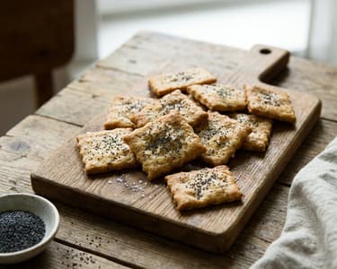 Crispy Spelt Crackers with Buttermilk & Poppy Seeds