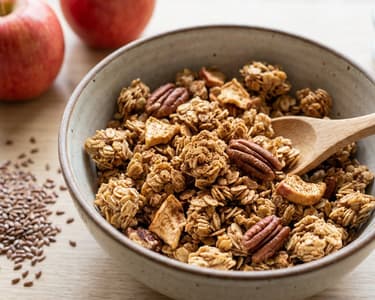 Apple Granola with Nuts and Cinnamon