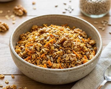 Spicy Carrot Granola | Crunchy Snack