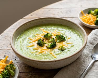 Broccoli Cream Soup with Cheddar