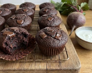 Chocolate Muffins with Beetroot | Extra Juicy