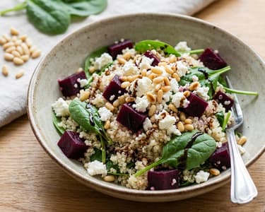 Quinoa and Beetroot Salad with Feta