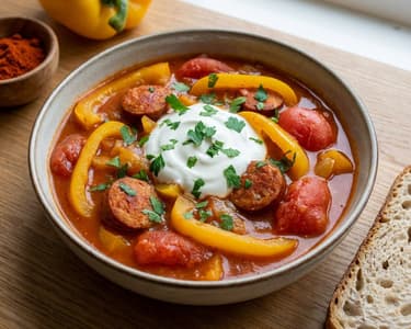 Hungarian Letscho with Sour Cream