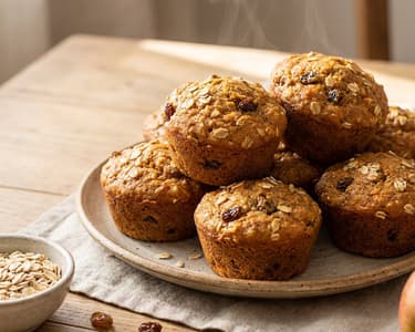 Juicy Apple-Carrot Muffins with Oats