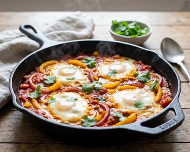 Shakshouka with Yellow Bell Pepper