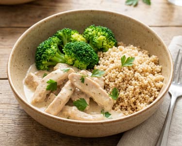 Creamy Turkey Pan with Couscous and Broccoli