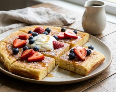 Sheet Pan Pancakes with Berries | Quick Breakfast