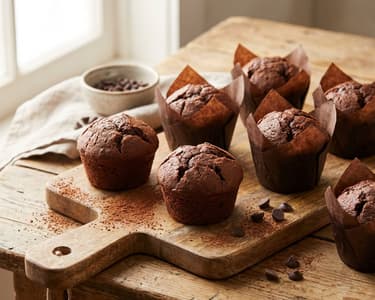 Quick Chocolate Sour Cream Muffins