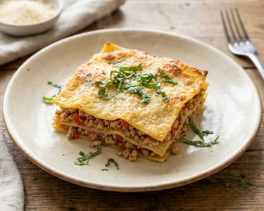 Quick Turkey Lasagna with Basil