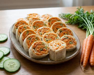 Tortilla Rolls with Carrot Spread