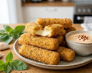 Mozzarella Sticks with Smoked Paprika Dip