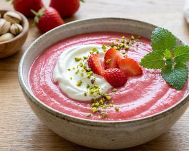 Cold Strawberry Cream | Quick Summer Dessert