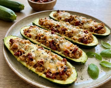 Gratinated Zucchini with Minced Meat
