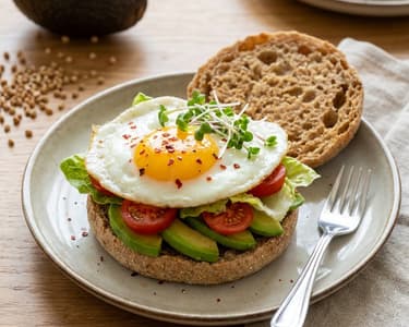 Englische Muffins mit Avocado und Ei