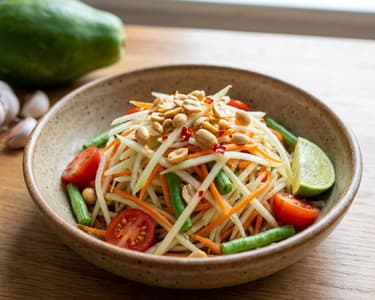 Authentischer Papayasalat (Som Tam)