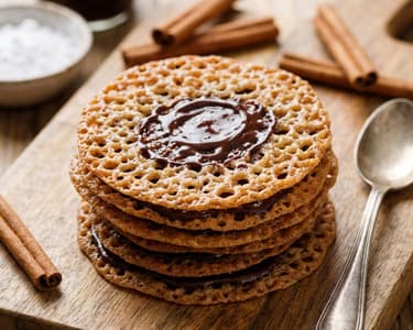 Cinnamon Lace Cookies with Coffee-Rum Filling | Crispy & Elegant