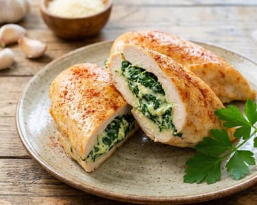 Chicken Breast with Spinach and Cheese Filling