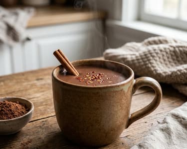 Vegan Hot Chocolate with Cinnamon & Vanilla