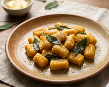 Pumpkin Gnocchi with Sage Butter