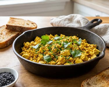 Vegan Tofu Scramble with Turmeric & Kala Namak