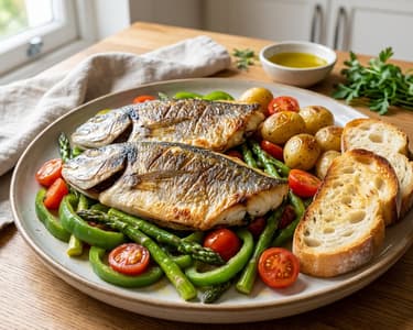 Gilt-head bream with Mediterranean vegetables