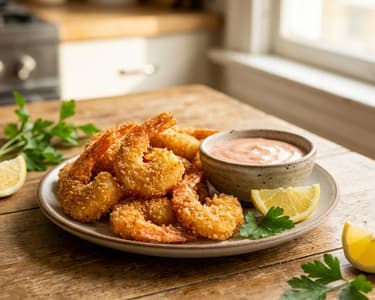 Panko-Crusted Shrimp with Cocktail Sauce