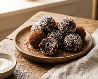 Lactose-free Cocoa Balls with a Surprise Core