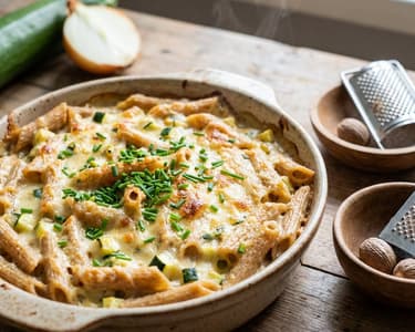 Zucchini Mac ‘n’ Cheese with Whole Wheat Penne
