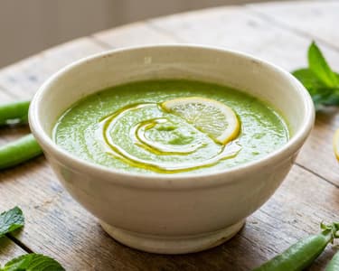 Creamy Pea Soup with Lemon