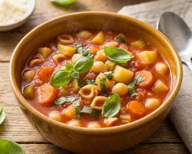 Classic Minestrone with Pasta Shells
